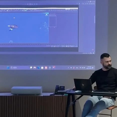 Demonstration of 3D software during the Monasty presentation