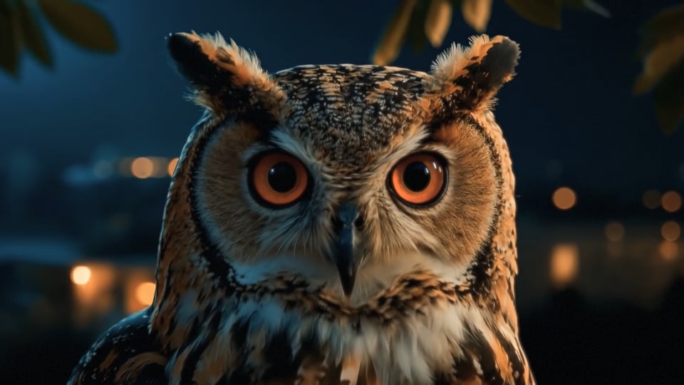 Expressive CGI owl in the Novibet World Cup film