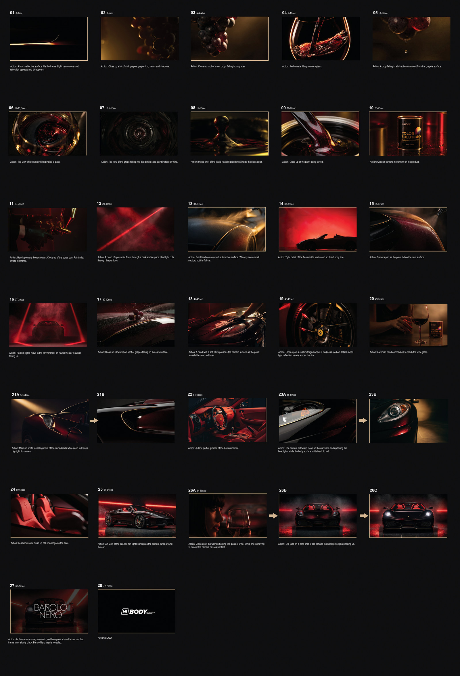 Barolo Nero original storyboard