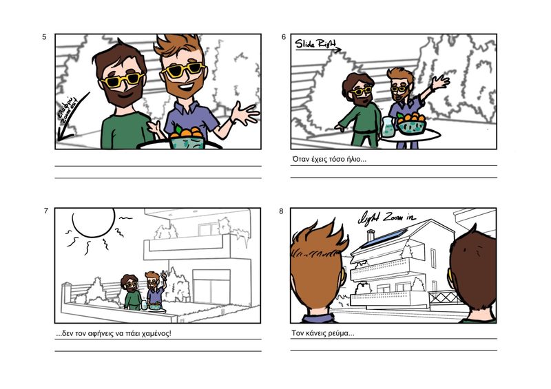 DEH Sunflowers — Storyboard, 2 of 5